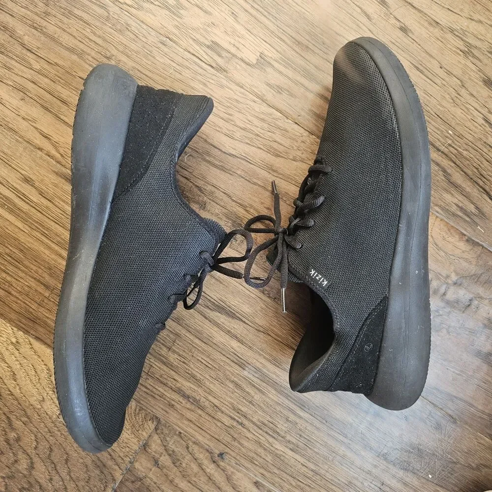 Kizik Madrid Eco Knit Mens Size 14 Triple Black Fast Handsfree Athletic Shoes